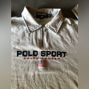 Vintage Polo Sports Half zip sweater.  XL